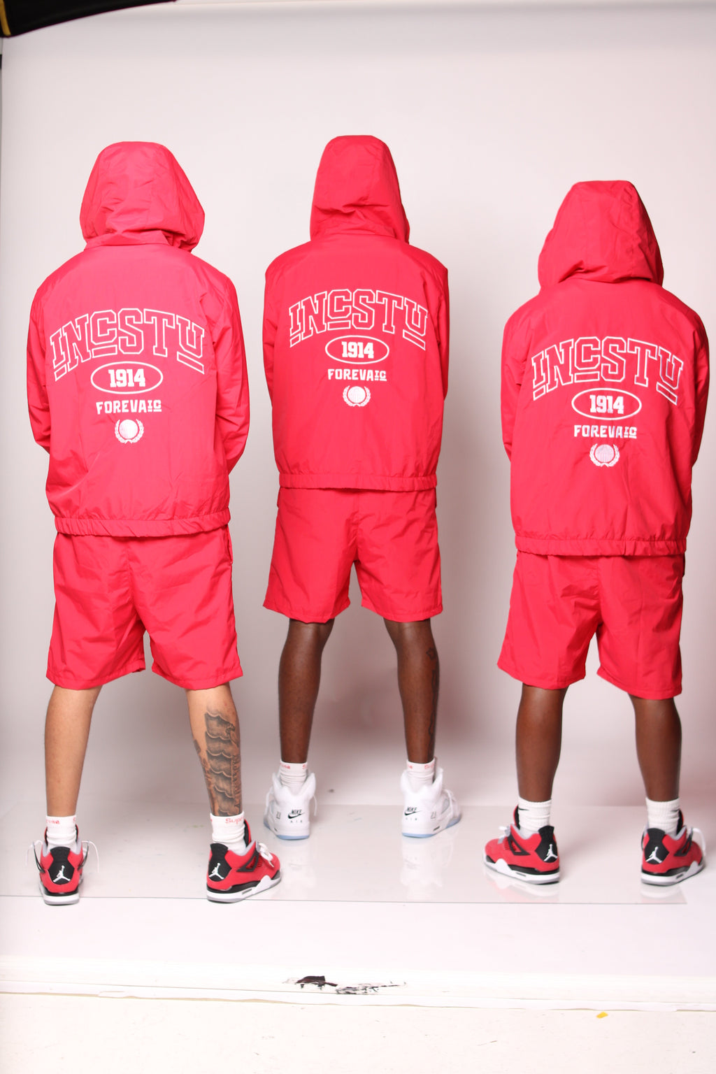RED IncStu Windbreaker Short Set