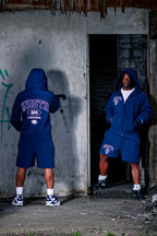 Navy Blue Inc Stu Windbreaker Short Set