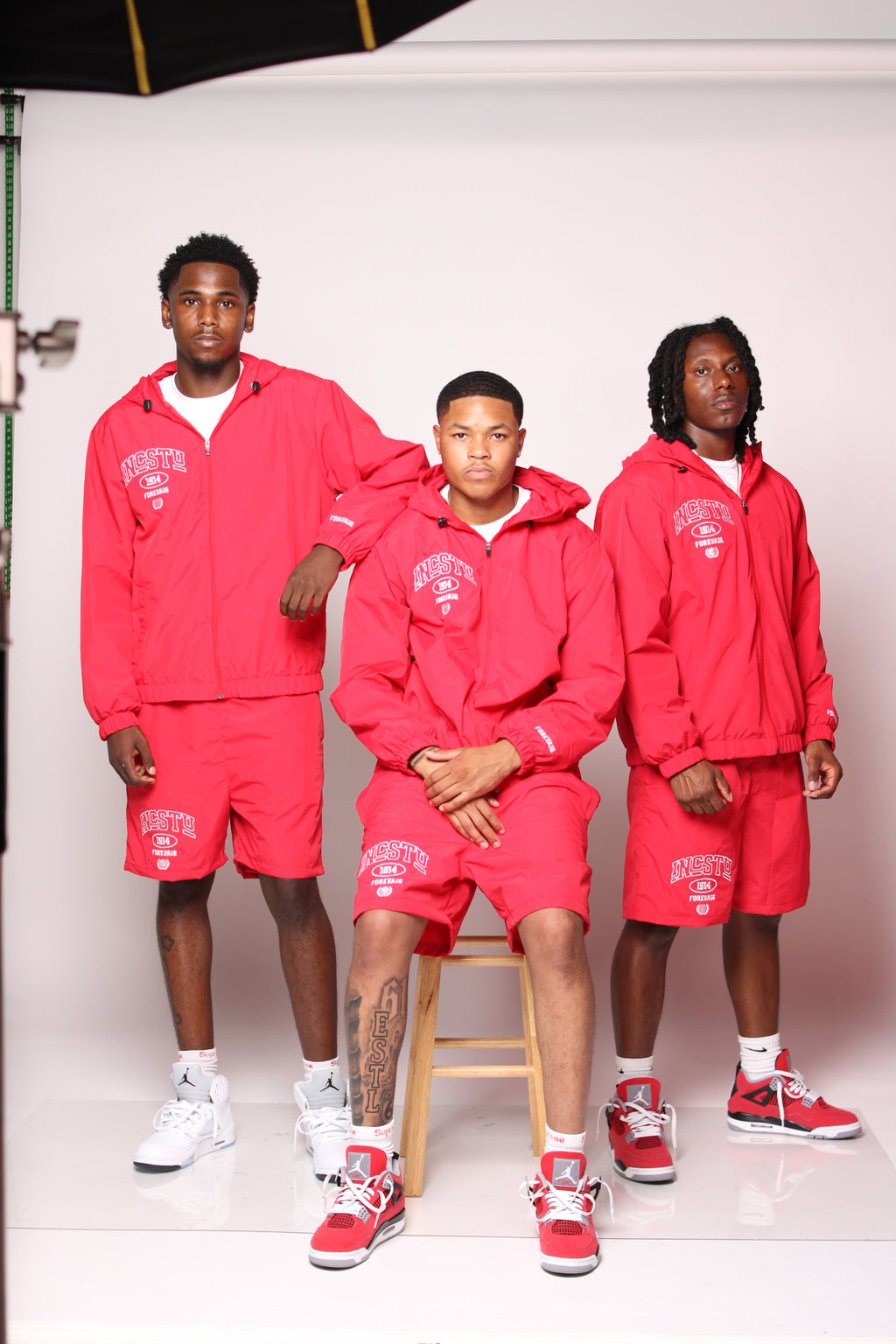 RED IncStu Windbreaker Short Set
