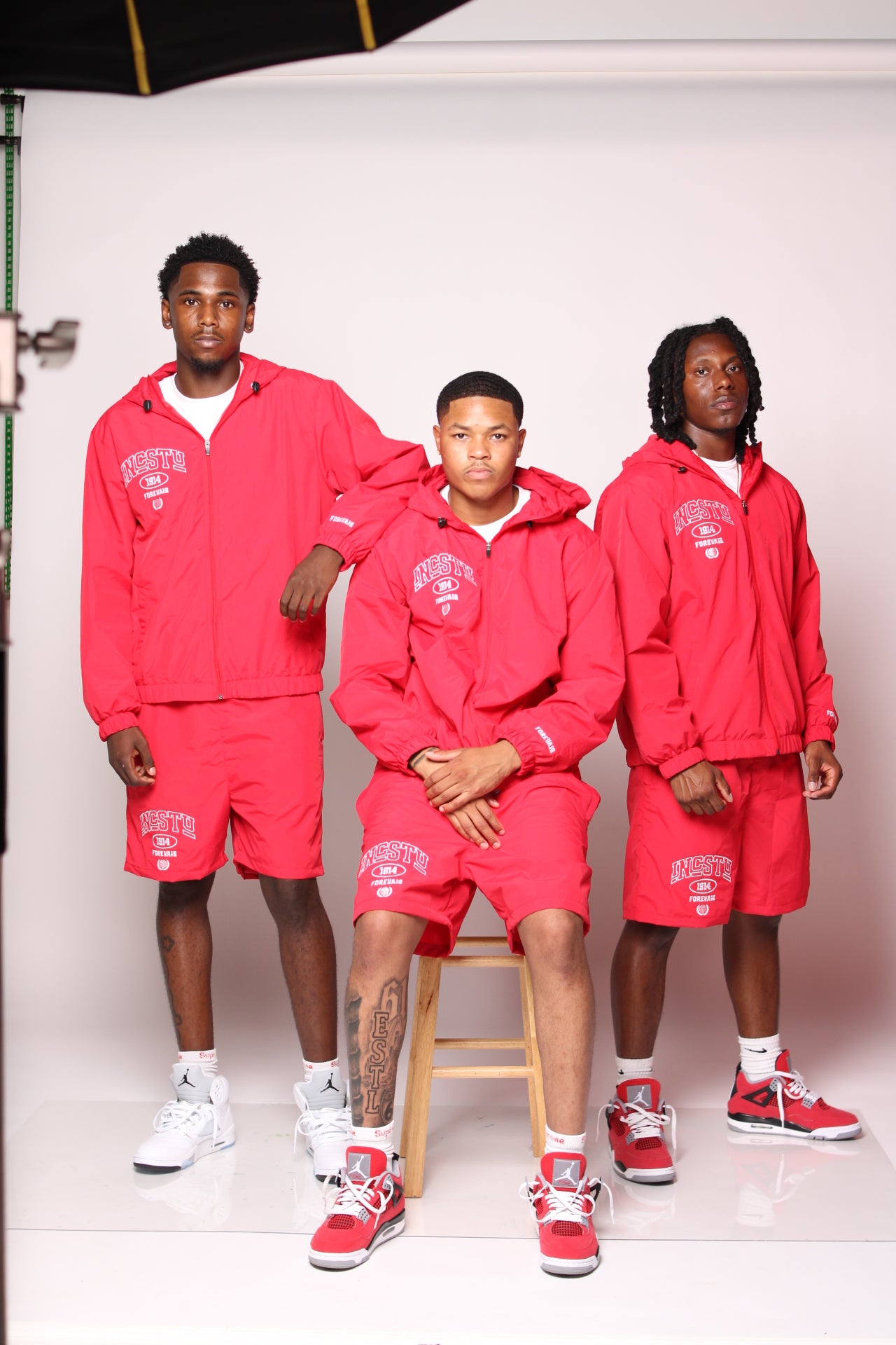 RED IncStu Windbreaker Short Set